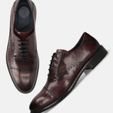 Bugatti Liverta Bordo Premium Leather Comfort Oxford Formal Shoes