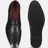 Kirck Black Bit Leather Formal Slip-Ons