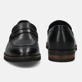Kadmos Black Leather Formal Slip-Ons
