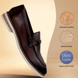 bugatti Kadmos Bordo  Premium Leather Comfort Slip-Ons Formal