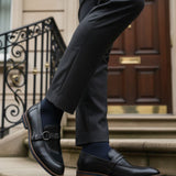 Bugatti Kadmos Black Premium Leather Comfort Slip-On Formal