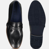 Bugatti Kadmos Black Premium Leather Comfort Slip-On Formal
