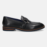 Bugatti Kadmos Black Premium Leather Comfort Slip-On Formal