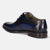 Mamadou Blue Leather Formal Derby Shoes