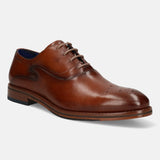 bugatti Cognac Premium Leather Oxford shoes