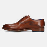 bugatti Cognac Premium Leather Oxford shoes