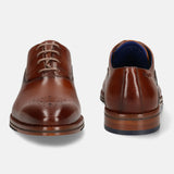 bugatti Cognac Premium Leather Oxford shoes