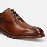 bugatti Cognac Premium Leather Oxford shoes