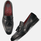 bugatti Rico Black  Premium Leather Comfort Slip-Ons Formal