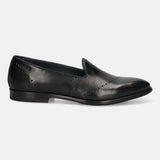 bugatti Black Premium Leather Slip-ons Formal