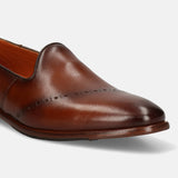 bugatti Cognac Premium Leather Slip-ons Formal