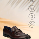 Bugatti Rico Bordo Premium Leather Comfort Slip-On Formal