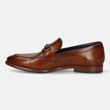 Bugatti Rico Cognac Premium Leather Comfort Slip-On Formal