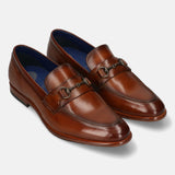 Bugatti Rico Cognac Premium Leather Comfort Slip-On Formal