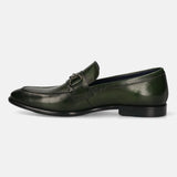 Bugatti Rico Dark Green Premium Leather Comfort Slip-On Formal