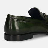 Bugatti Rico Dark Green Premium Leather Comfort Slip-On Formal