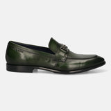 Bugatti Rico Dark Green Premium Leather Comfort Slip-On Formal