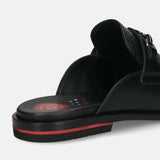 Bugatti Rico Black Premium Leather Comfort Mules Slip-On Formal