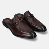 Bugatti Rico Bordo Premium Leather Comfort Mules Slip-On Formal