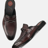 Bugatti Rico Bordo Premium Leather Comfort Mules Slip-On Formal