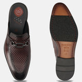 Bugatti Rico Bordo Premium Leather Comfort Mules Slip-On Formal