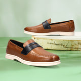bugatti Sandiago Cognac  Premium Leather Comfort Slip-Ons Casual