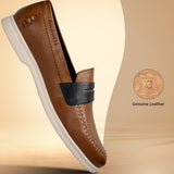 bugatti Sandiago Cognac  Premium Leather Comfort Slip-Ons Casual