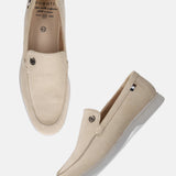 Bugatti Sandiago Beige Premium Leather Comfort Slip-On Casual