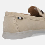 Bugatti Sandiago Beige Premium Leather Comfort Slip-On Casual