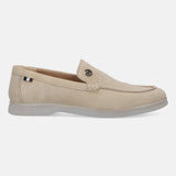 Bugatti Sandiago Beige Premium Leather Comfort Slip-On Casual