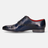 Matina Blue Leather Formal Oxford Shoes