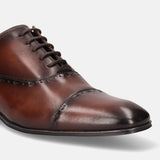 Matina Mid-Brown Leather Formal Oxford Shoes