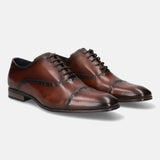 Matina Mid-Brown Leather Formal Oxford Shoes