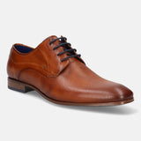 Matina Cognac Leather Formal Derby Shoes