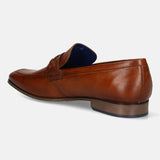 bugatti Cognac Premium Leather Slip-ons Formal