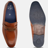 bugatti Cognac Premium Leather Slip-ons Formal