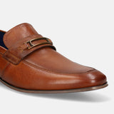 bugatti Cognac Premium Leather Slip-ons Formal