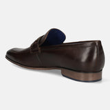 bugatti Dark Brown Premium Leather Slip-ons Formal