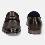 bugatti Dark Brown Premium Leather Slip-ons Formal