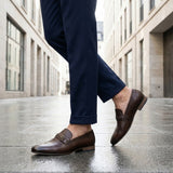 bugatti Matina Dark Brown  Premium Leather Comfort Slip-Ons Formal