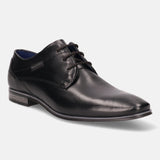 bugatti Black Premium Leather Formal Derby Shoes