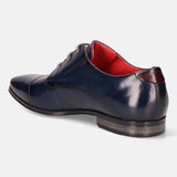 Margo Blue Leather Derby Shoes