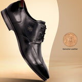 bugatti Margo Black  Premium Leather Comfort Derby Formal shoes