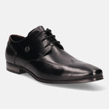 Margo Black Leather Derby Shoes