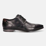 bugatti Black Premium Leather Derby Shoes