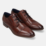 Bugatti Margo Cognac Premium Leather Comfort Derby Formal Shoes