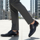 Bugatti Margo Dark Blue Premium Leather Comfort Derby Formal Shoes