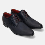 Bugatti Margo Dark Blue Premium Leather Comfort Derby Formal Shoes