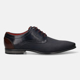 Bugatti Margo Dark Blue Premium Leather Comfort Derby Formal Shoes