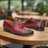 bugatti Margo Red  Premium Leather Comfort Slip-Ons Formal